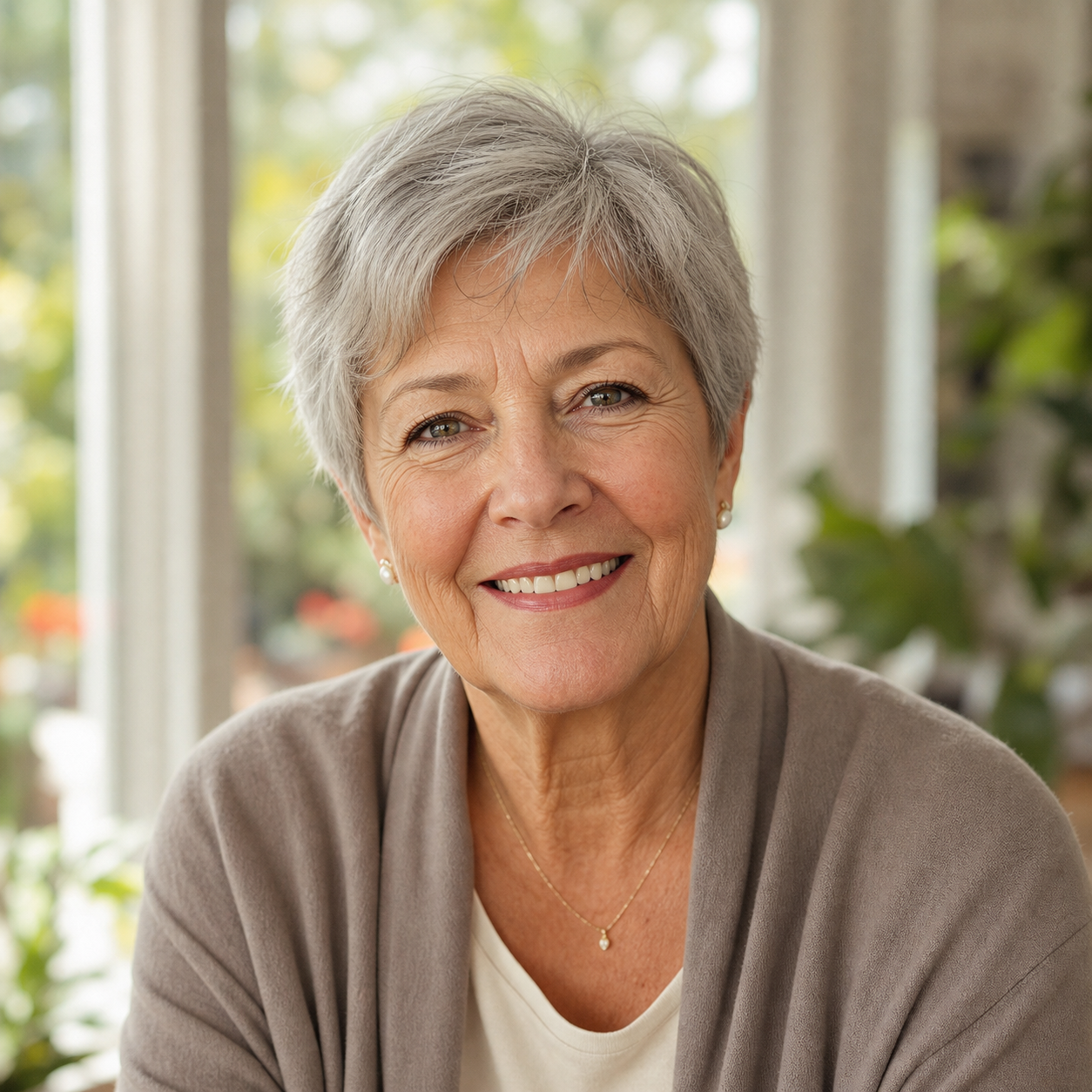 Smiling senior woman representing a dating success story